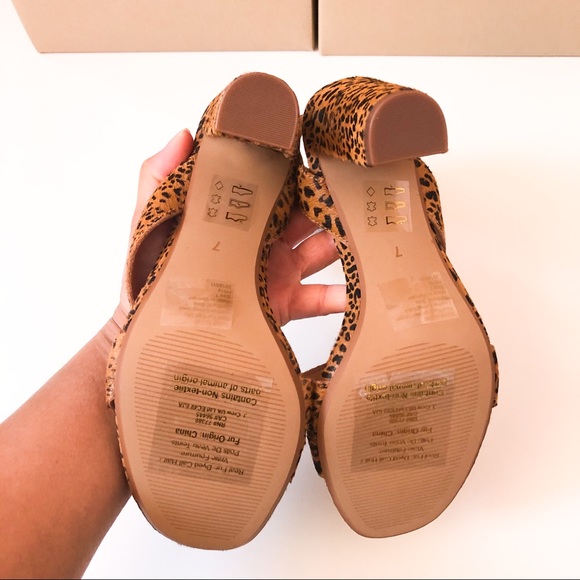 MADEWELL Liv Sandals in Brown Leopard Calf Hair - Picture 5 of 5